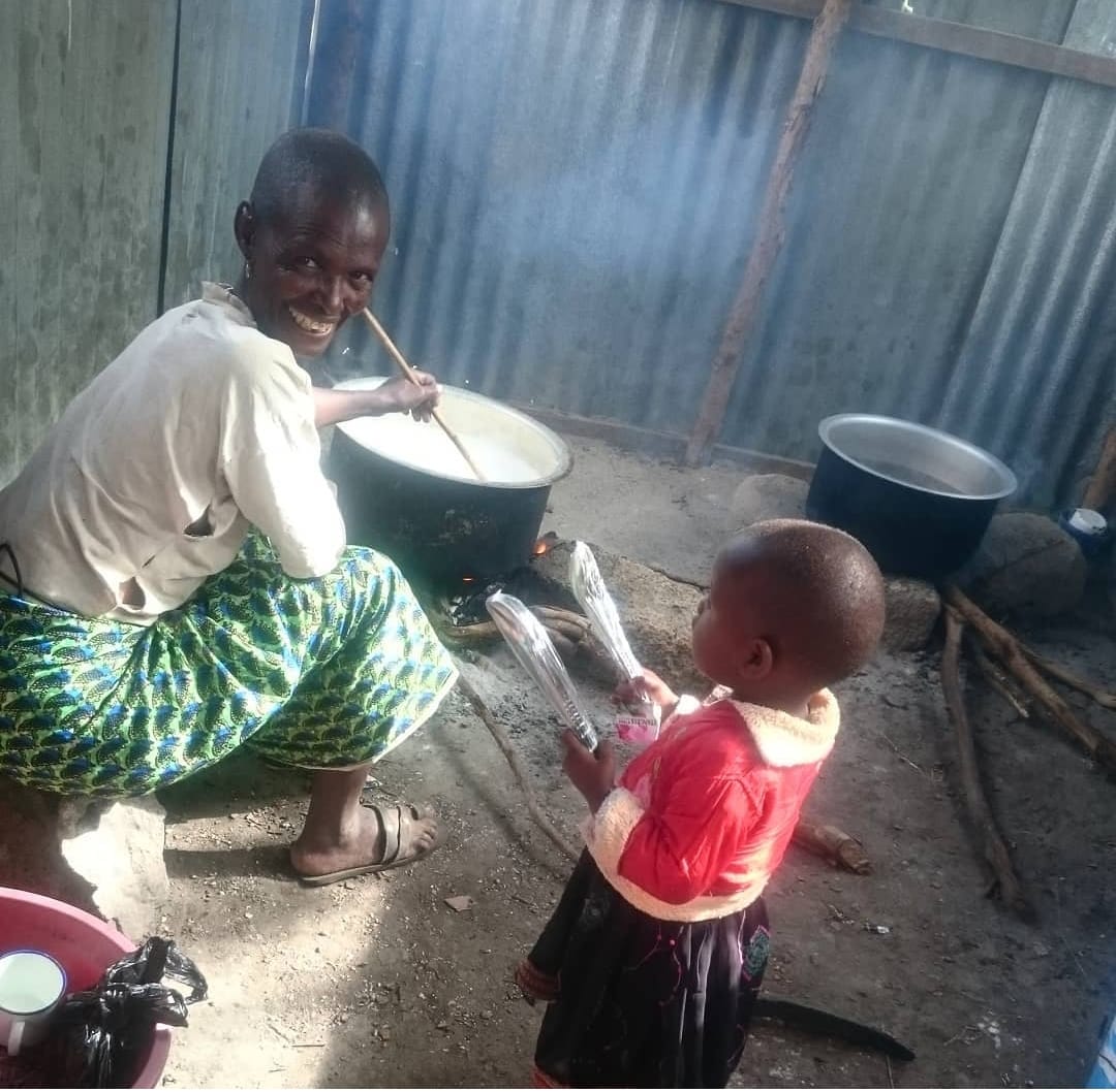 Local staff preparing meals in the kitchen